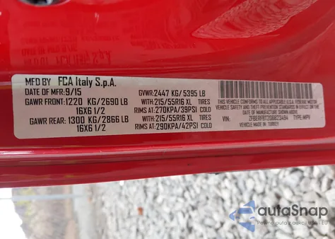 2016 Ram Promaster City Tradesman Slt из США, поврежденный, VIN ZFBERFBT2G6B23494